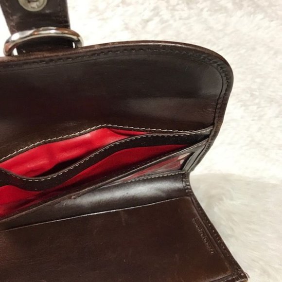 *Rare* Dooney & Bourke Burnished Red Brown Genuine Leather Croc Embossed Wallet - Picture 13 of 14